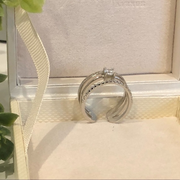 Ashlynn Avenue Aurora White Gold Trio Wrap Ring - Picture 8 of 8